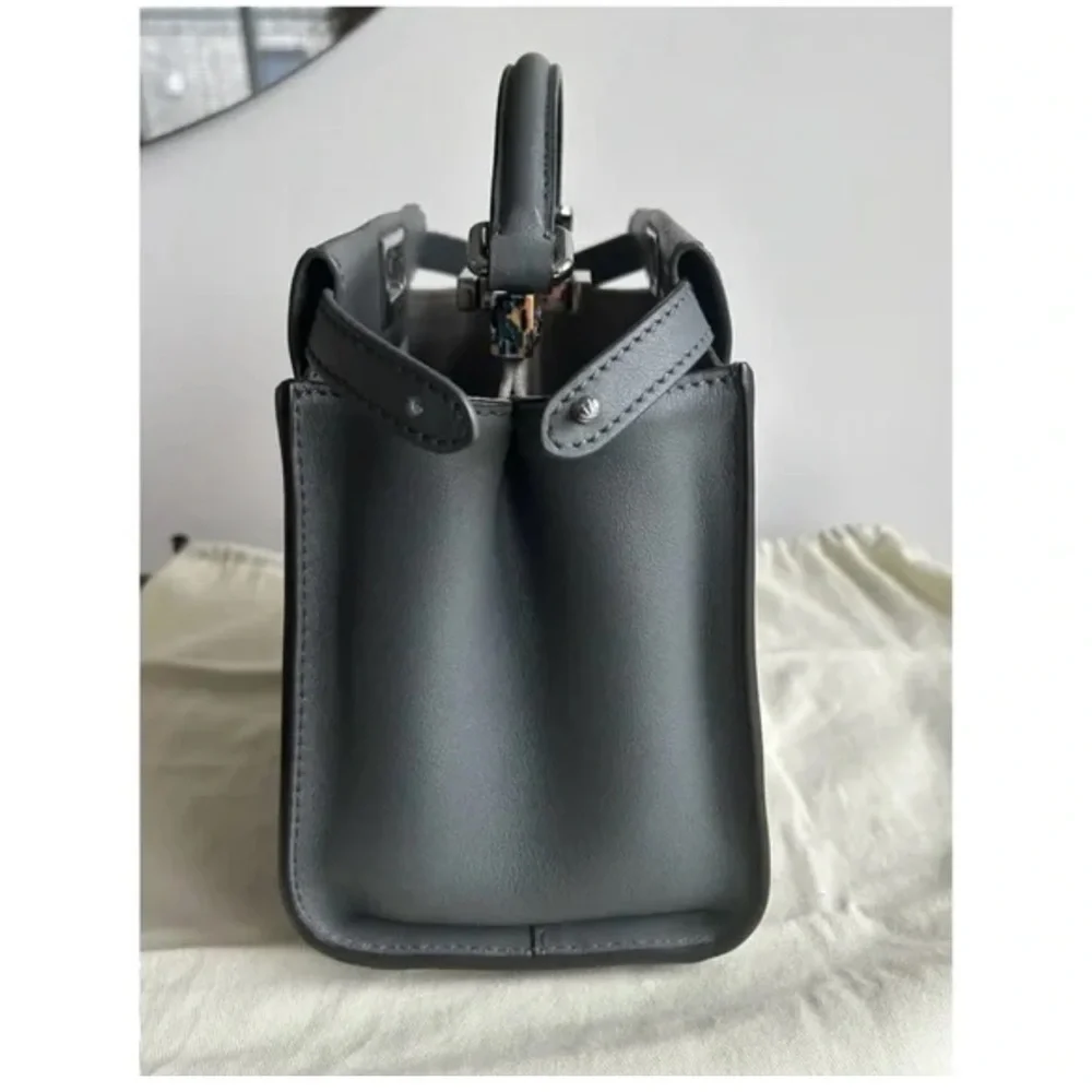 FENDI PEEKABOO Gray Leather bag! Like new!